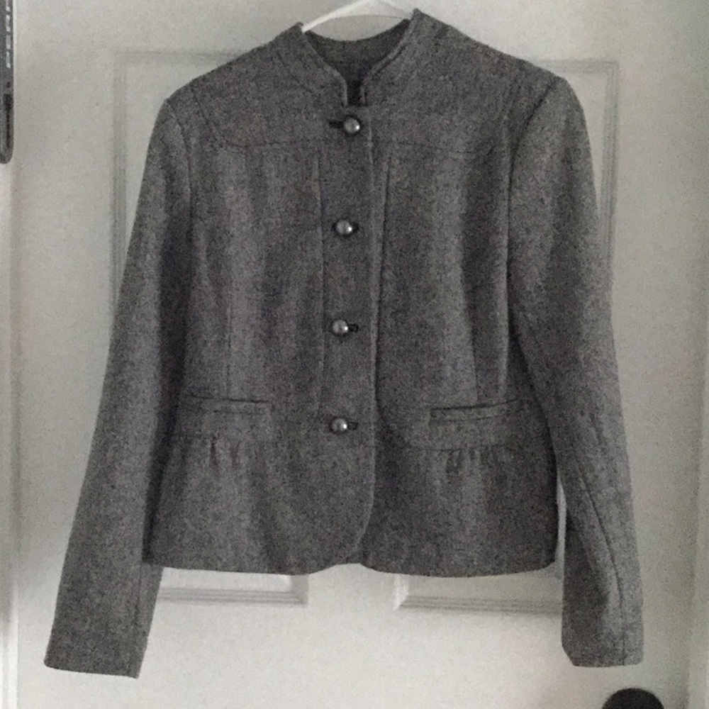 Apt. 9 gray and white tweed Blazer
